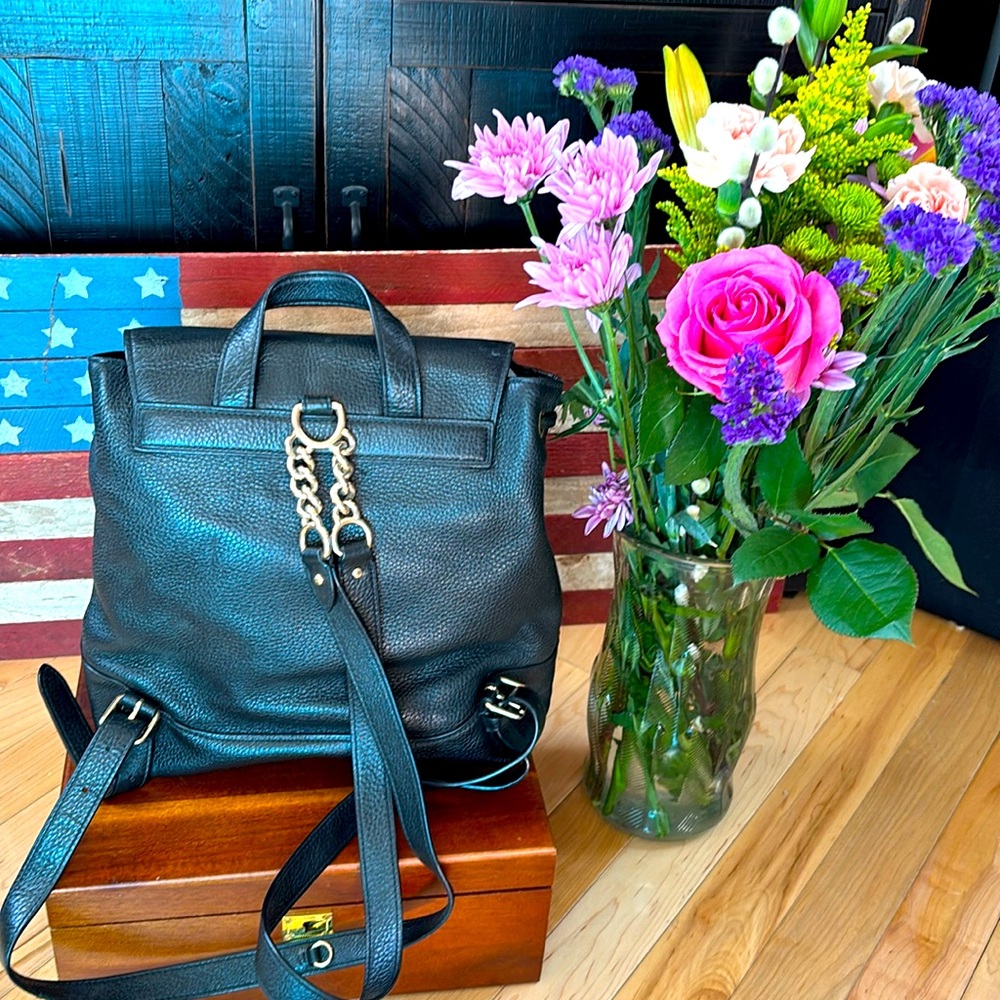 Coach Black Leather Backpack - Picture 2 of 8